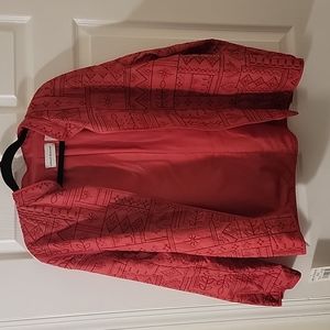 Alfred Dunner Red Geometric Shape Jacket Size 16